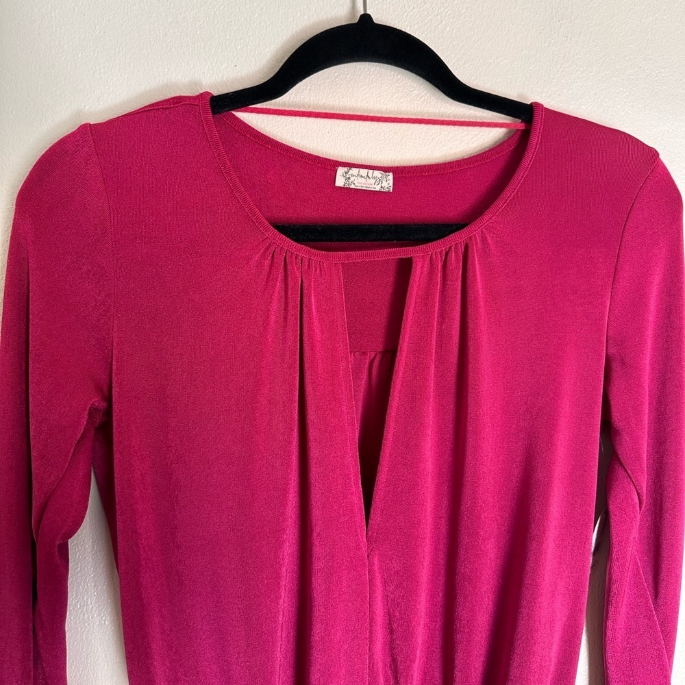 Free People Intimately Keyhole Long Sleeve Bodysuit in Pink - Picture 3 of 10